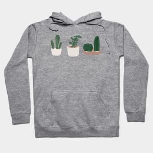 Minimalist cactus plants Hoodie